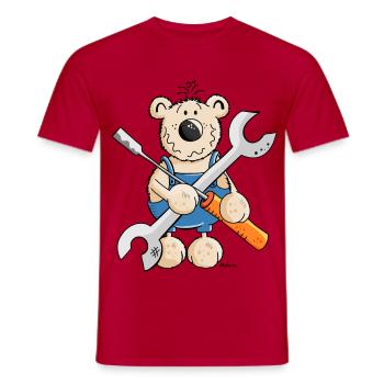 blockedName - Männer T-Shirt - Rot - Vorne - AI Model Male 178 dark (178cm)