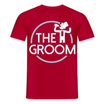 Jeune marié - T-shirt homme - rouge - Devant - AI Model Male 178 dark (178cm)