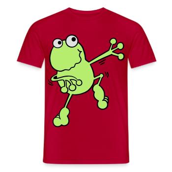 Tanzender Frosch - Männer T-Shirt - Rot - Vorne - AI Model Male 178 dark (178cm)