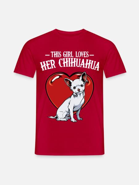 Her Chihuahua Herzliebe - Männer T-Shirt - Rot