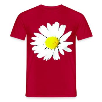 Flower - Daisy - Men's T-Shirt - red - Front - AI Model Male 178 dark (178cm)