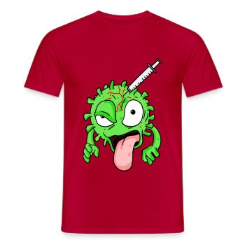 Virus vacciné - T-shirt homme - rouge - Devant - AI Model Male 178 dark (178cm)
