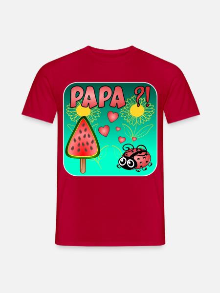Wassermelone Eiscreme MARIENKÄFER - Männer T-Shirt - Rot