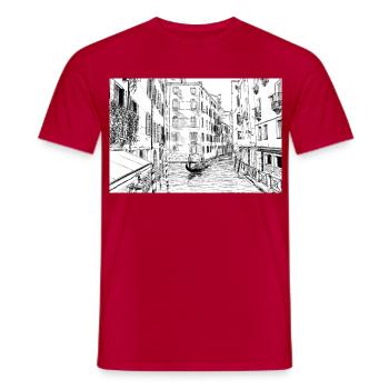 Venise - T-shirt homme - rouge - Devant - AI Model Male 178 dark (178cm)