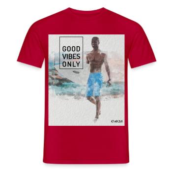 Beach Surfer - Surf, Sun and Beach - Men's T-Shirt - red - Front - AI Model Male 178 dark (178cm)