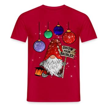 Gnome Christmas Dwarf Merry Christmas - Men's T-Shirt - red - Front - AI Model Male 178 dark (178cm)