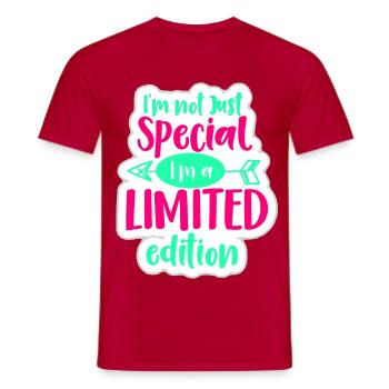 Je ne suis pas spécial, je suis une édition limitée* - T-shirt homme - rouge - Devant - AI Model Male 178 dark (178cm)