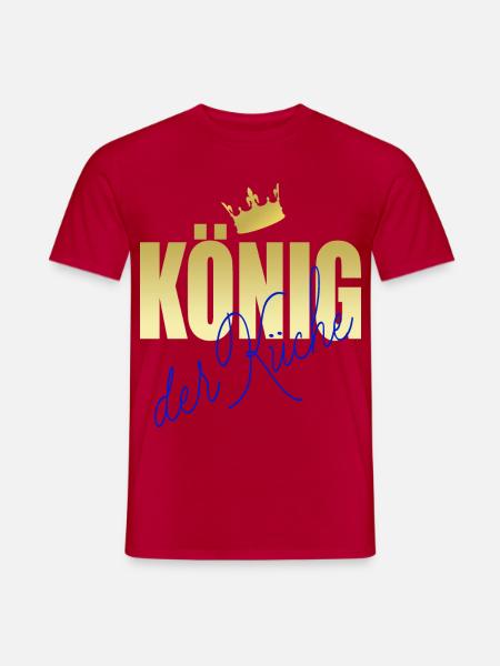 König der Küche - Männer T-Shirt - Rot