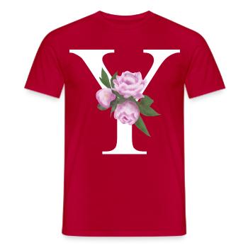 Y - Männer T-Shirt - Rot - Vorne - AI Model Male 178 dark (178cm)