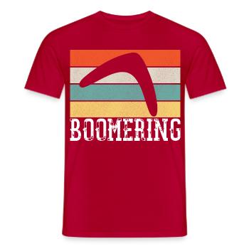 Boomerang Vintage Rétro - T-shirt homme - rouge - Devant - AI Model Male 178 dark (178cm)