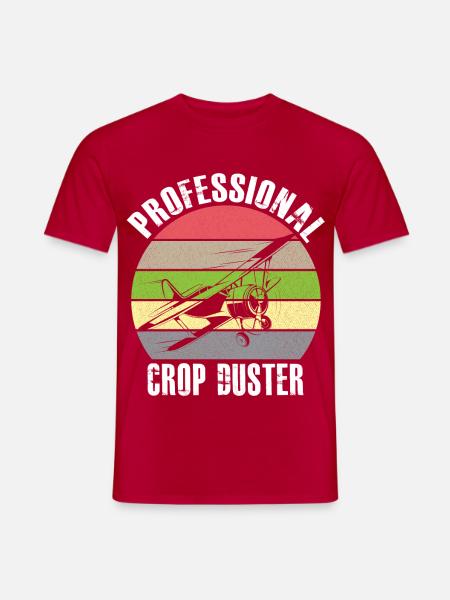 Cropdusting in Progress Crop Dusting Duster Plane - Männer T-Shirt - Rot