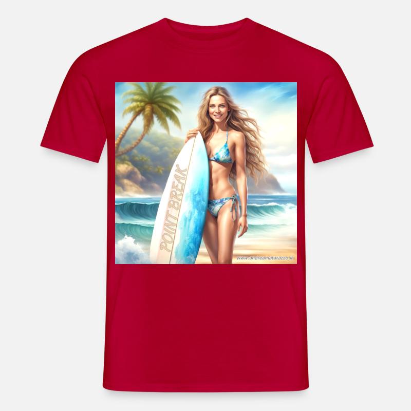 Mädchen Action Surf 2 - Männer T-Shirt - Rot