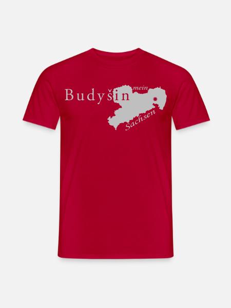 Budyšin (Bautzen) - Mein Sachsen - Heimatstadt - Männer T-Shirt - Rot