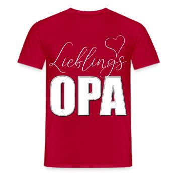 Lieblings Opa Lieblingsopa mit Herz - Männer T-Shirt - Rot - Vorne - AI Model Male 178 dark (178cm)