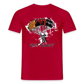 Parachutist - Men's T-Shirt - red - Front - AI Model Male 178 dark (178cm)