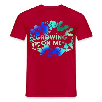 S’agrandit chaque jour - T-shirt homme - rouge - Devant - AI Model Male 178 dark (178cm)