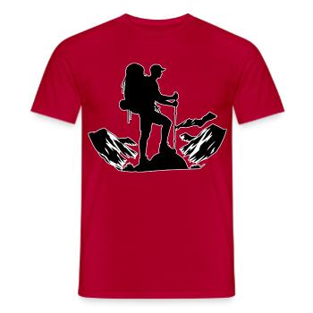 Contour du vagabond - T-shirt homme - rouge - Devant - AI Model Male 178 dark (178cm)