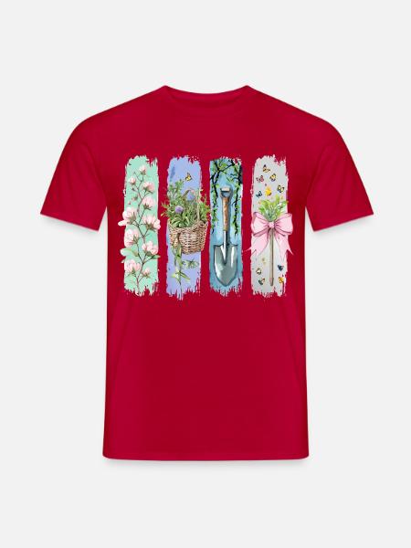 Gartenliebe Naturfreund Floral Motif - Men's T-Shirt - red