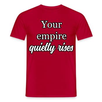 Silent Rise: Die Vision des ehrgeizigen Imperiumsbauers - Männer T-Shirt - Rot - Vorne - AI Model Male 178 dark (178cm)