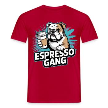 Espresso Gang Bulldog - T-shirt homme - rouge - Devant - AI Model Male 178 dark (178cm)
