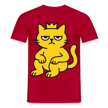Roi des chats - T-shirt homme - rouge - Devant - AI Model Male 178 dark (178cm)
