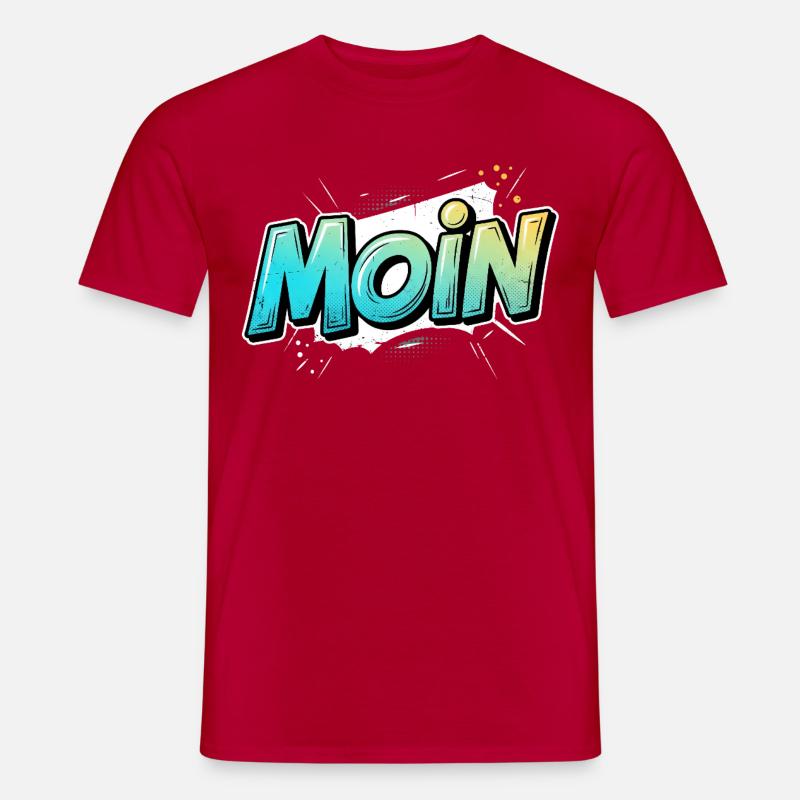 Comic Pop Art Moin Design - Männer T-Shirt - Rot