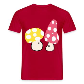 Herbstliche Pilze - Männer T-Shirt - Rot - Vorne - AI Model Male 178 dark (178cm)