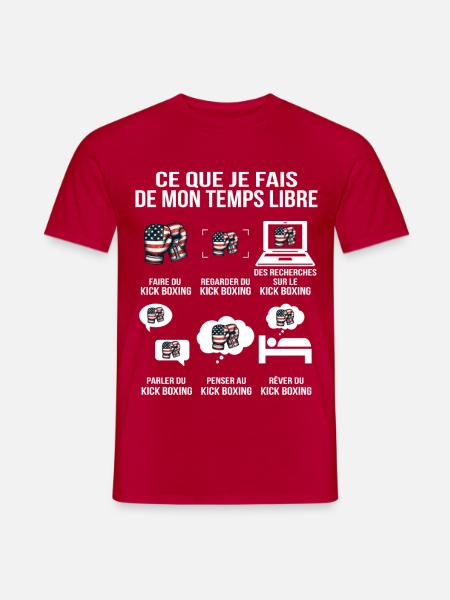 Was ich in meiner Freizeit mache American Boxing - Männer T-Shirt - Rot