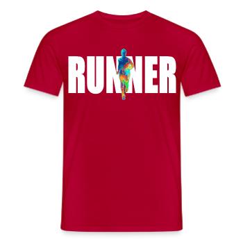 Runner - Men's T-Shirt - red - Front - AI Model Male 178 dark (178cm)