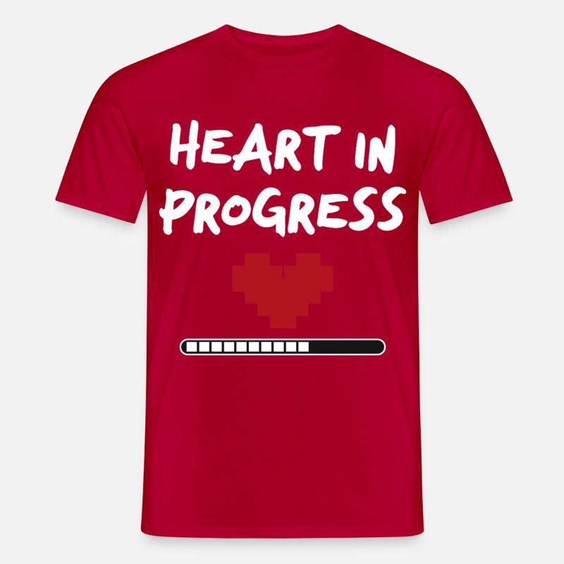 HEART IN PROGRESS Statement - Männer T-Shirt - Rot