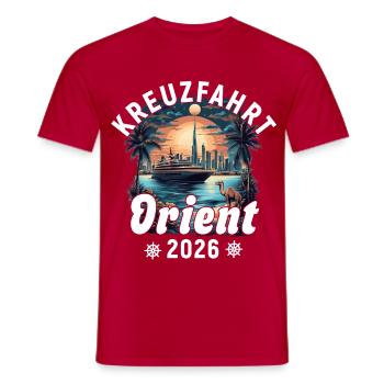 Orient Kreuzfahrt 2026 - Männer T-Shirt - Rot - Vorne - AI Model Male 178 dark (178cm)
