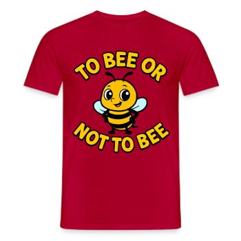 Bee or not bee - Men's T-Shirt - red - Front - AI Model Male 178 dark (178cm)