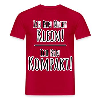 Ich bin nicht klein - Ich bin KOMPAKT! - Männer T-Shirt - Rot - Vorne - AI Model Male 178 dark (178cm)