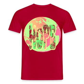 Hope Neon Tie-Dye Circular - Männer T-Shirt - Rot - Vorne - AI Model Male 178 dark (178cm)
