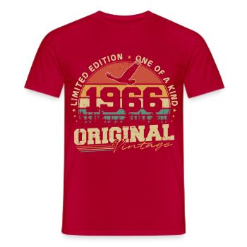 Original 1966 Vintage Born Retro Birthday - Men's T-Shirt - red - Front - AI Model Male 178 dark (178cm)