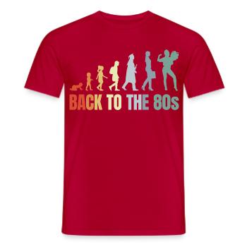 80er Jahre Mädchen Kind bis Erwachsener - Männer T-Shirt - Rot - Vorne - AI Model Male 178 dark (178cm)