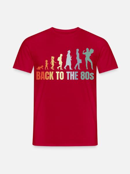 80er Jahre Mädchen Kind bis Erwachsener - Männer T-Shirt - Rot
