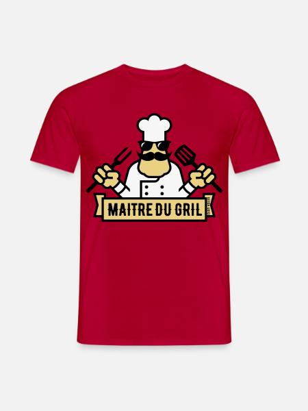 Grill Master (Grill / BBQ / BBQ / 3C) - Men's T-Shirt - red