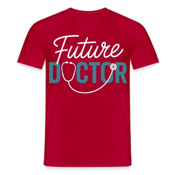 Future conception du stéthoscope Doctor - T-shirt homme - rouge - Devant - AI Model Male 178 dark (178cm)