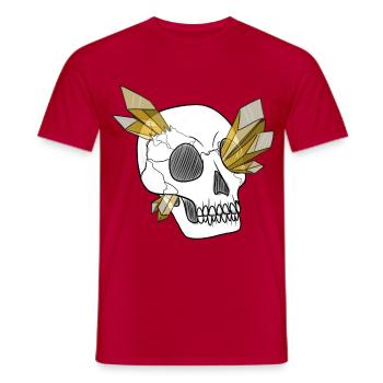 Crâne de Cristal - Humain (par Leni Riosa) - T-shirt homme - rouge - Devant - AI Model Male 178 dark (178cm)