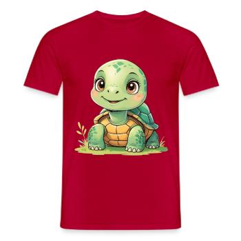 Cuddly Turtle Sunshine - Men's T-Shirt - red - Front - AI Model Male 178 dark (178cm)