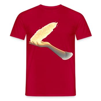 Loslassen – ein stilles Zeichen - Männer T-Shirt - Rot - Vorne - AI Model Male 178 dark (178cm)
