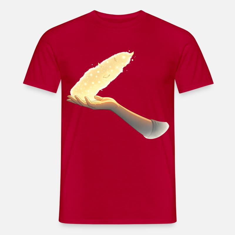 Loslassen – ein stilles Zeichen - Männer T-Shirt - Rot
