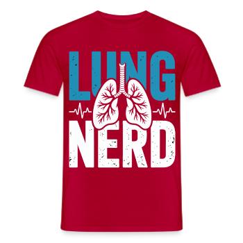 Lung Nerd Lung Lover Shirt - Men's T-Shirt - red - Front - AI Model Male 178 dark (178cm)