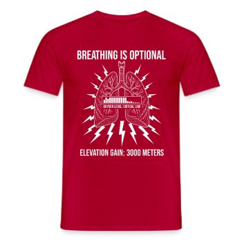 Bicycle Road Bike Cyclist Bike Sport Mountain Bike - Men's T-Shirt - red - Front - AI Model Male 178 dark (178cm)
