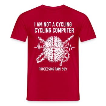Vélo de route Vélo Vélo Sport Vélo VTT - T-shirt homme - rouge - Devant - AI Model Male 178 dark (178cm)