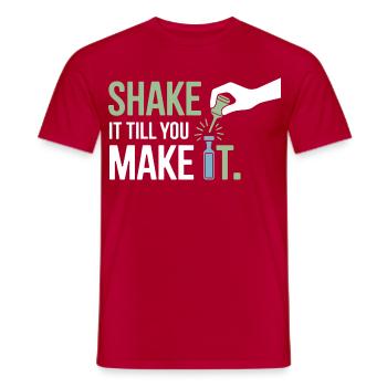 Équipement certifié spécialisé en succusion clinique - T-shirt homme - rouge - Devant - AI Model Male 178 dark (178cm)
