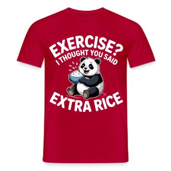 Blague sur le panda au riz - T-shirt homme - rouge - Devant - AI Model Male 178 dark (178cm)