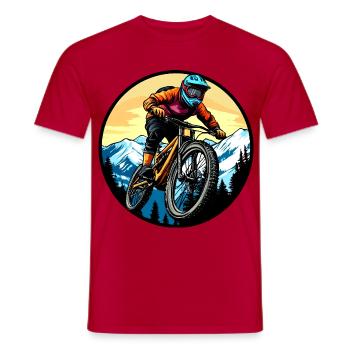 Vététiste - T-shirt homme - rouge - Devant - AI Model Male 178 dark (178cm)