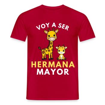 Je vais être grande sœur - T-shirt homme - rouge - Devant - AI Model Male 178 dark (178cm)